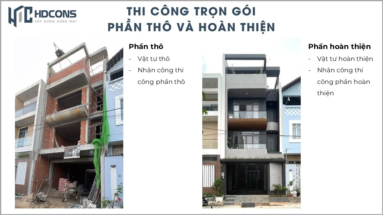 2 Xay nha tron goi phan tho va hoan thien