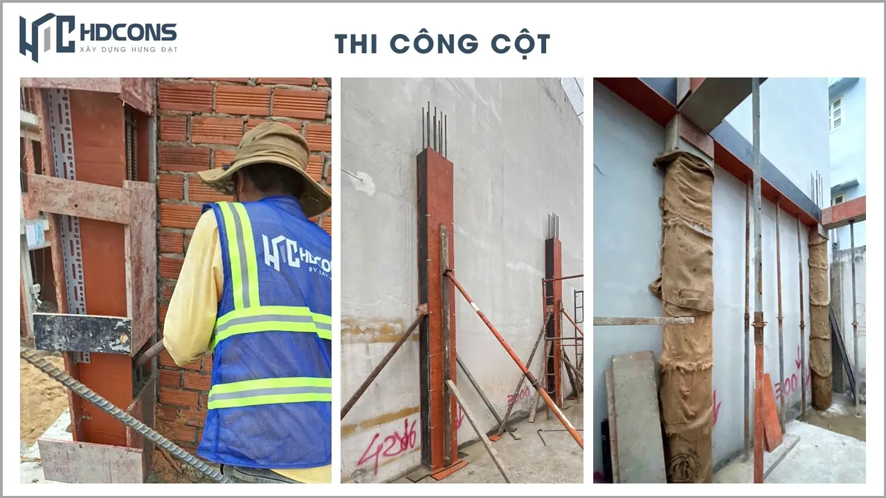 QUY TRÌNH THIẾT KẾ KIẾN TRÚC VÀ THI CÔNG XÂY DỰNG 24 6.1.3.1 Quy trinh Thi cong xay dung Thi cong cot