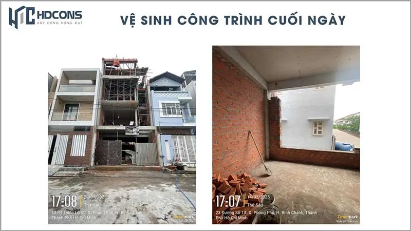 7.15 Chat luong thi cong ve sinh cong truong cuoi ngay 1