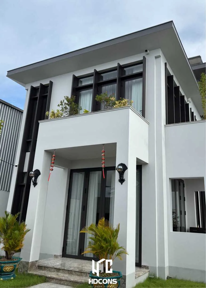 Công trình hoàn thiện sắc nét từ gờ chỉ đến hệ nhôm kính